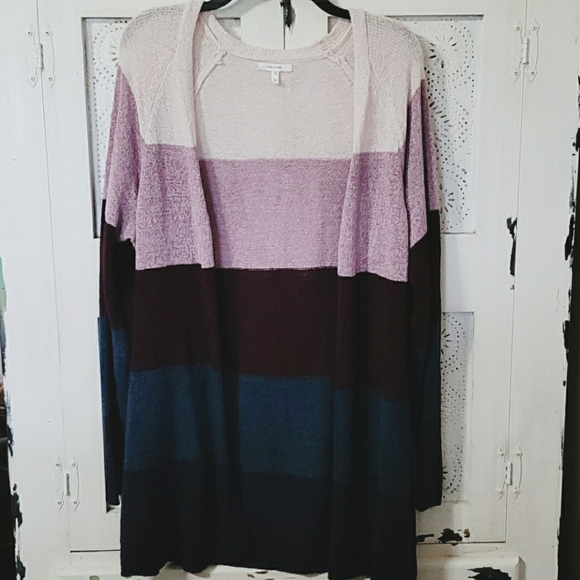 Maurices Sweaters - Color Block Open Front Sweater